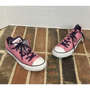 Converse Chuck Taylor All Star Low Top Pink And Purple Sneakers Women 9 Hearts